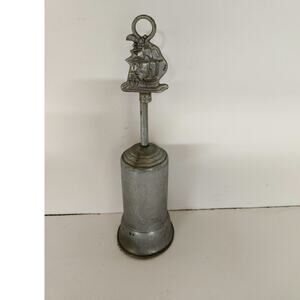 Vtg Fireplace Retractable Ash brush with Nautical Theme Ship Handle